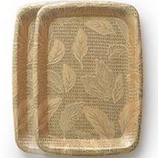 로흐야 리프 타원 쟁반, 골드, 2개