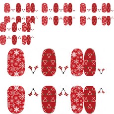 MA 聖誕節魯道夫美甲貼 14p, 5個, TYPE8