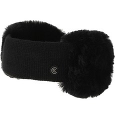 Cleveland GOLF 女款FUR飾邊Bugs標誌針織耳罩 CGWCA24016, 黑色