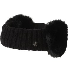 Cleveland GOLF 女式 FUR 飾邊雄鹿標誌耳罩 CGWCA24002, 黑色的