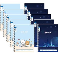 ibis 小學纖薄聽寫筆記本 2款 x 5入組, 숑숑好朋友 + 行星, 1套