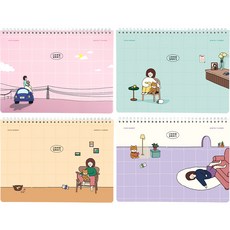 Pinkfoot Bori月計畫本 4款, 黃色+粉色+薄荷綠+紫色