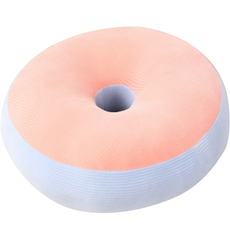 圓形辦公室臥室用甜甜圈坐墊, 粉色 + 藍色, 1個