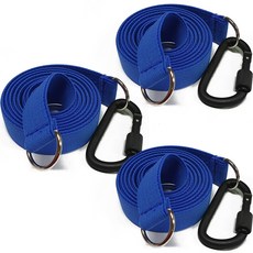 엠파이어 타프끈 고탄력바 웨빙끈 스트링 캠핑로프 텐트줄 타프끈 3p + 카라비너 3p 세트, 파랑