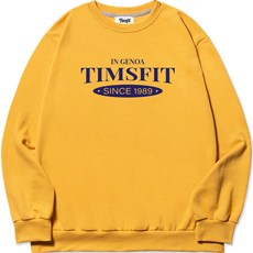 팀스핏 남성용 오리지널 제노바 빅로고 고중량 맨투맨 티셔츠