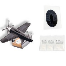 Murray 飛機螺旋槳車用芳香劑 3入 + 主體 + 補充墊組 FT-10 黑色, 1套, 茉莉花香