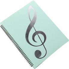 Allode 筆記本風格透明樂譜夾 60頁, 款式 02, 1個