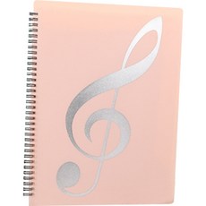 Allode 筆記本風格透明樂譜夾 60頁, 款式 04, 1個