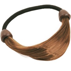 하이유니 포니테일 헤어링 스트레이트 머리끈 헤어피스, 라이트브라운, 1개