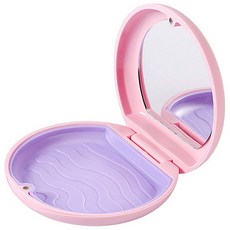 정월나나 고급 거울용 틀니 보관함, 1개, 핑크