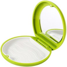 full of fun 基本款附鏡牙套假牙收納盒, 綠色