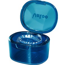 full of fun 高級便攜式透明假牙保管盒, 1個, 藍色