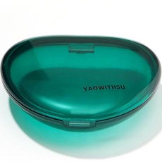 다르니나 삼각형 투명 틀니 케이스, 1개, 그린