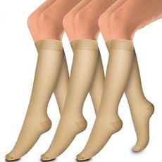 몬스터 컴프레션 압박 양말 3족 세트, 베이지, 1개