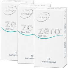 LifeStyles 남성형콘돔 Zero Real Thin, 10개입, 3개