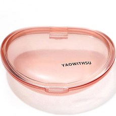 다르니나 삼각형 투명 틀니 케이스, 1개, 핑크