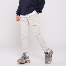 timsfit 男士大尺碼 10支棉質彈力工裝斜紋束口慢跑褲