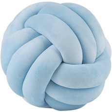 더인홈 3가닥 매듭 쿠션, 라이트 블루