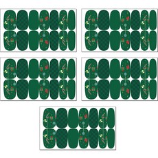 MA 聖誕派對美甲貼紙 14p 組, 5套, TYPE9