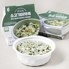 섬죽 유기가공식품 인증 소고기 미역죽 (냉장), 300g, 3개