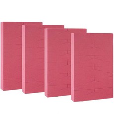 블루트레이드 메이크업 삼각 퍼프 대용량 24p, 복숭아, 4개