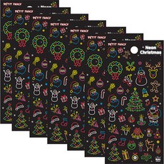 Petit 季節貼紙 冬季霓虹聖誕 DA5547, 7個, 混色