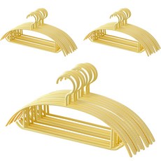 Nature Living 防肩角變形基本款針織衫衣架, 30個, 奶油黃