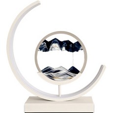 ALPHAPLAN 沙孔沙漏氛圍燈 16cm SAML, 白+黑（SAML-W-BK）