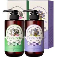 CeciCela Aroma Essential Body Scrub Wash 桉樹和迷迭香 500ml + 薰衣草和百里香 500ml 套組, 1套