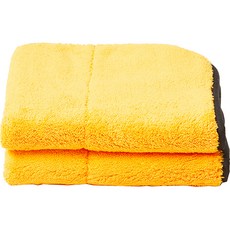 메이튼 스탠다드M 세차 버핑 타월 극세사 타올 드라잉 수건 37cm*43cm, 오렌지 + 다크그레이, 2개