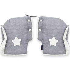 Manito 混色刺繡兒童暖手筒, 淺灰色