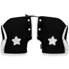 Manito 混色刺繡兒童暖手筒, 黑色