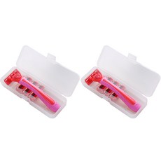 리앤베르 여성용 면도기 레드 세트, 2세트