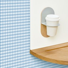 포인트 데코 패브릭 체크 시트지, BLUE