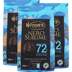 WITOR'S Nero Sublime 72% 黑巧克力, 120g, 3包