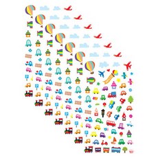 쁘띠팬시 폭신스티커 꼬마붕붕카 DA5171, 혼합색상, 7개