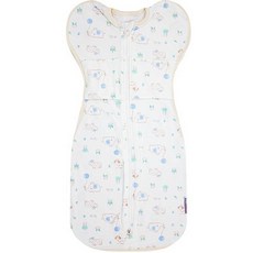 Baby Story 嬰幼兒觸覺刺激功能性Swaddle Line包巾, 04 大象花園 藍色