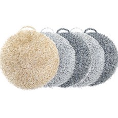 sunwooland 現代圓形菜瓜布 5入組, 1組, 混合顏色