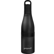 prepara 아이스 비어 쿨러 텀블러, 블랙, 600ml