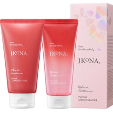 JKONA Puri Salt胺基酸洗面乳 180ml+Puri Salt泡沫洗面乳 250ml組 2種, 1套