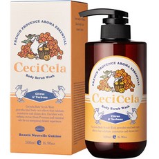 cecicela Aroma Essential身體磨砂沐浴露 柑橘與馬鞭草香, 500ml, 1個
