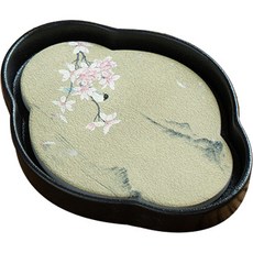 Mabsop Shop陶瓷雲朵形狀傳統茶杯墊 RK_895, 1個, 玉蘭