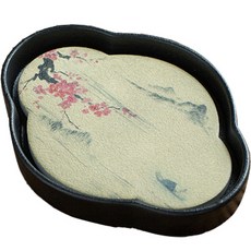 Mabsop Shop陶瓷雲朵形狀傳統茶杯墊 RK_895, 1個, 梅花