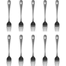 小熊不鏽鋼叉子, 叉子 10入, 單一顏色, 1個