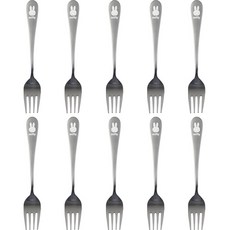 Miffy韓國製雷射不鏽鋼叉子, 叉子 10入, 單一顏色, 1個