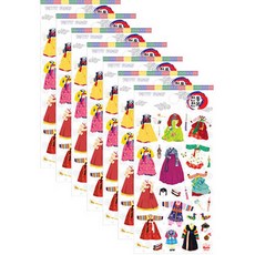 Petit 造型貼紙 傳統韓服 DA5402, 混合色, 7個