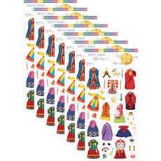 Petit 貼紙 王室韓服 DA5403, 混合顏色, 7個