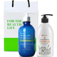 Dr.Hopkins啤酒酵母潔面凝膠 500ml+Pogonia辣木洗髮精 500ml 头皮皮膚禮盒組, 1組