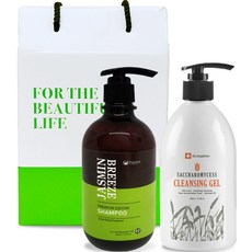 Dr.Hopkins啤酒酵母潔面凝膠 500ml+Pogonia茉莉花洗髮精 500ml 護髮皮膚禮盒組, 1組