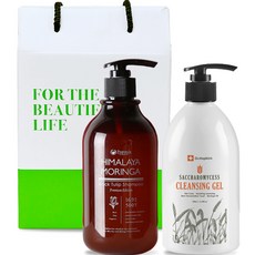 Dr.Hopkins啤酒酵母潔面凝膠 500ml+Pogonia辣木黑鬱金香洗髮精 500ml 头皮皮膚禮盒組, 1組